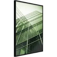 Artgeist Steel And Glass (Green) juliste