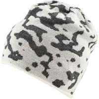 Salon kotimainen pipo, neulotulla snow camo kuosilla