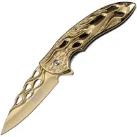 Mtech Flame Linerlock A/O Gold