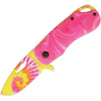 Rough Ryder Pink Tie Dyed Linerlock A/O
