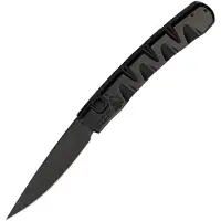 Piranha Knives Auto Virus Button Lock Black