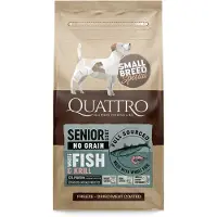 Quattro SB kuiva vanha/dieettiruoka pienten rotujen koirille valkokalalla ja krillillä, 1,5 kg