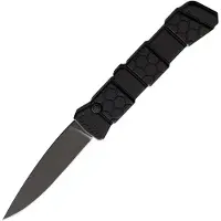 Piranha Knives Auto 21 Button Lock Black