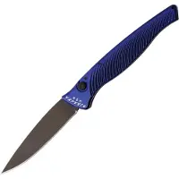 Piranha Knives Auto DNA Button Lock Blue