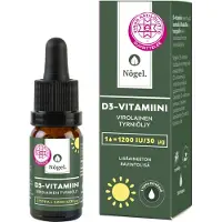 Nogel D3-vitamiini Virolainen Tyrniöljy 30 μg 10 ml ravintolisä