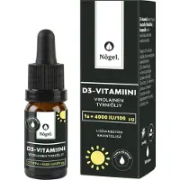 Nogel D3-vitamiini Virolainen Tyrniöljy 100 μg 10 ml ravintolisä