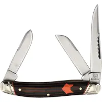 Rough Ryder Black And Orange Micarta Stock