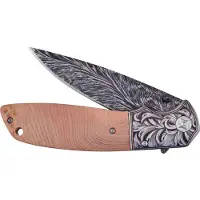 Hen & Rooster Linerlock A/O Burl Wood