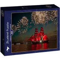 Bluebird Puzzle Bluebird Fireworks around a Sailboat 500p palapeli