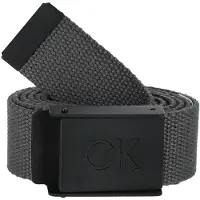 Calvin Klein Golf Ck Monogram Buckle Belt - Grey - ONE SIZE