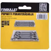 Finbullet 10-osainen popniitti poranteräsarja