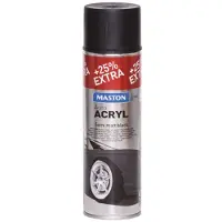 Maston AutoAcryl 500ml puolikiiltävä musta spraymaali