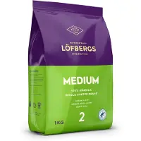 LÖFBERGS Kahvipavut Medium Roast Rainforest Alliance, 1 kg