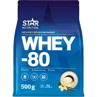 Star Nutrition Whey-80 Vanilla 500g heraproteiini
