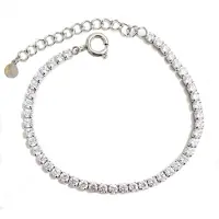 By Jolima Celine Tennisbracelet - Silver - ONE SIZE