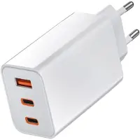 Le-On 2xUSB-C + 1xUSB-A 65 W GaN PD+QC laturi