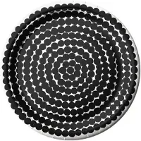 Marimekko Räsymatto mustavalkoinen 50 kpl 23cm lautanen
