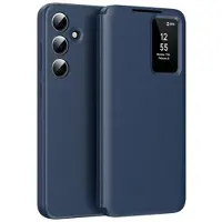 Mtp Products Samsung Galaxy S25 Smart Clear View Käännä kotelo korttipaikalla - Safiiri