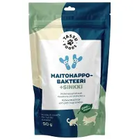 Raw Organic Tassu Foods, Maitohappobakteeri + sinkki koirille ja kissoille, 120 purutablettia