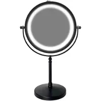 Uniq Tabletop Mirror with LED og 10X - Matte Black