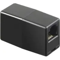Deltaco – Modulaarijatkokappale 8P/8C, suojaamaton, RJ45, musta (MD-11D)