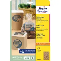 Avery Zweckform Round Brown Kraft Product Labels (recycle)