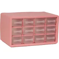 Raaco Säilytysarkku, jossa 12 lokeroa Dusty Rose