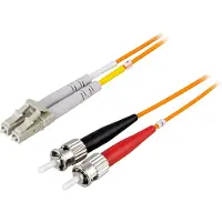 Deltaco – Kuitukaapeli LC - ST, duplex, multimode, 10m (LCST-10M)