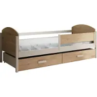 ADRK Furniture Lasten sänky Kalia 200x90 cm, ruskea/valkoinen