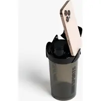 MM Sports Shaker with Mobile Holder, Smoked Black 700 ml