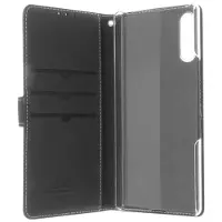 Insmat Exclusive Flip Case -lompakkokotelo, Sony Xperia 10 II, musta