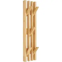 House Nordic Bergen Coat Rack, Bamboo, Natural, 14X60 Cm - 3.5X14XH60CM