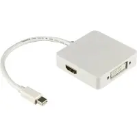 Deltaco – Mini DisplayPort - DVI/HDMI/DisplayPort, Ultra HD 30Hz (DP-MULTI1)