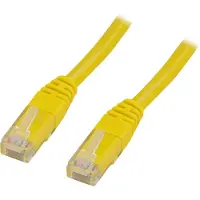 Deltaco – U/UTP Cat6 laitekaapeli, 0,5m, Delta-sertif., LSZH, keltainen (TP-60GL)