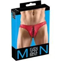 Svenjoyment Underwear - miesten alushousut nyöritys - musta/punainen - M