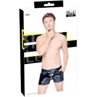 Black Level - miesten lakka shortsit - sivutaskut - musta - XL