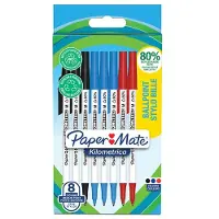 Papermate – PAPER MATE Kugelschreiber Kilometrico Reycled M Sortiert 8er Blister (2187680)