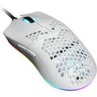 Dutzo Keiry? RGB - Matt Valkoinen - Pelihiiri - Optinen - 6 painiketta - Valkoinen RGB-valolla