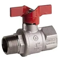 Pettinaroli F x m heavyduty fullway ball valve red butterfly handle te