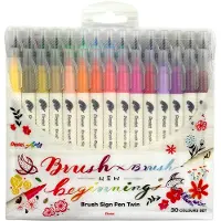 Pentel Brush Sign Pen Twin 30 Kpl