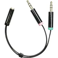 Deltaco AUD-202 Mini-phone 3.5 mm 4-pole Naaras Mini-phone stereo 3.5 mm, Mini-phone 3.5 mm Uros 0.1m