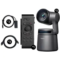 Obsbot Tail Air Multicam Combo 4K UHD, AI-seuranta -ptz-konferenssikamera, musta