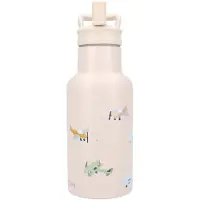 Kidzroom Stainless Steel Juomapullo 350 ml Small Talk, Beige