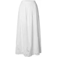 Selected Slfdahlia Hw Ankle Broderi Skirt B - White - 42
