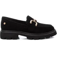 Carmela for woman. 16195201-NEGRO Leather loafers 161952 black (38), Flat, None, Casual