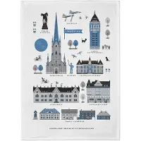 Citronelles - Linköping Keittiöpyyhe 50x70 cm Sininen