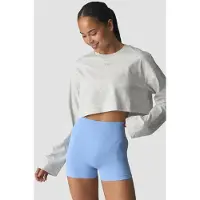 ICANIWILL Everyday Relaxed Cropped Long Sleeve White Melange