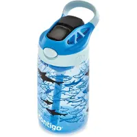 CONTIGO Easy Clean vesipullo lapsille Blue Sharks 420 ml