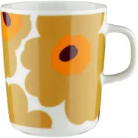 Marimekko Unikko muki 2,5 dl 2-pakkaus, valkoinen/karamelli/oranssi