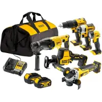 DeWalt Akkukonesarja DCK607M2-QW; 18 V; 2x4,0 Ah akku